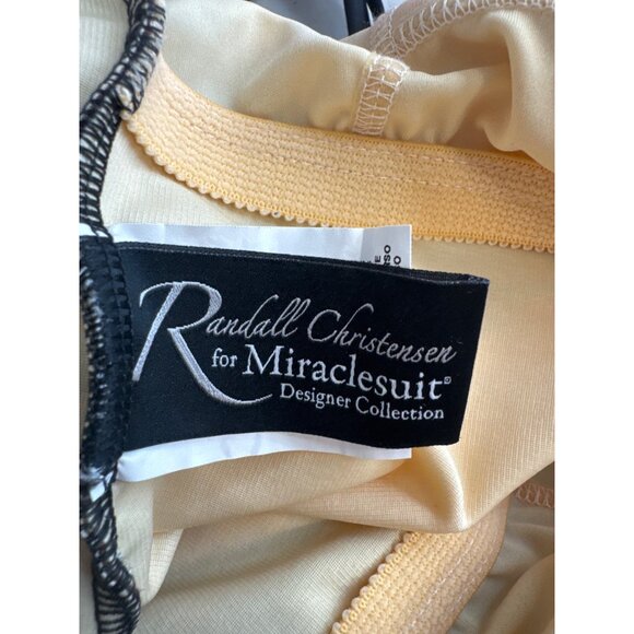 MIRACLESUIT SWIMSUIT & wrap SIZE 16 RANDALL CHRISTENSEN designer rhinestones new - Picture 4 of 7